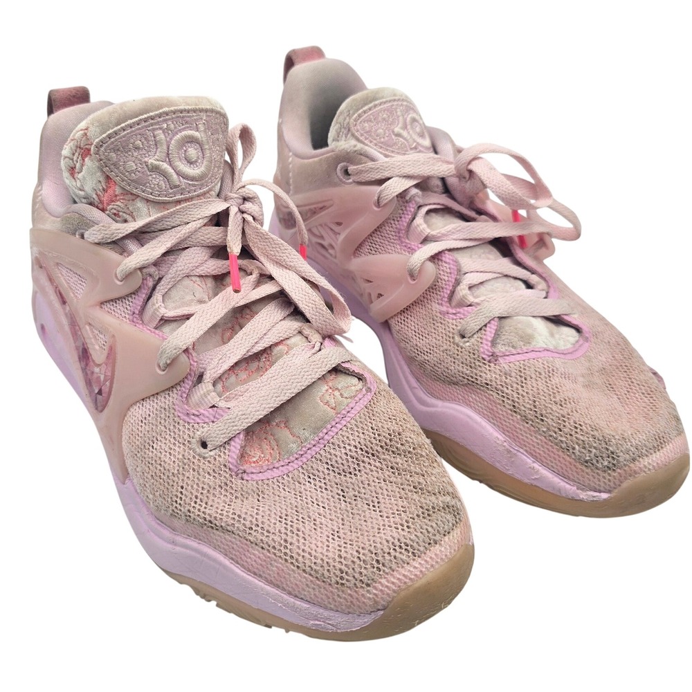 Nike KD 15 Aunt Pearl Pink‎ Basketball Shoes Mens 9 DQ3851-600 Fair Condition